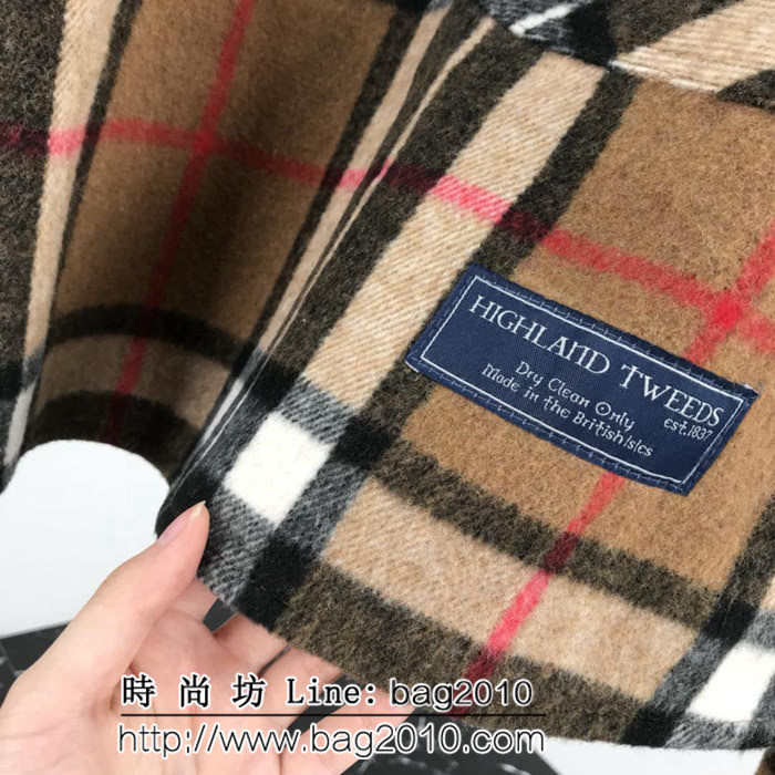 Well Done 18ss新款 毛呢格子外套 不規則拼接 網紅明星同款 高版本情侶款 ydi2597